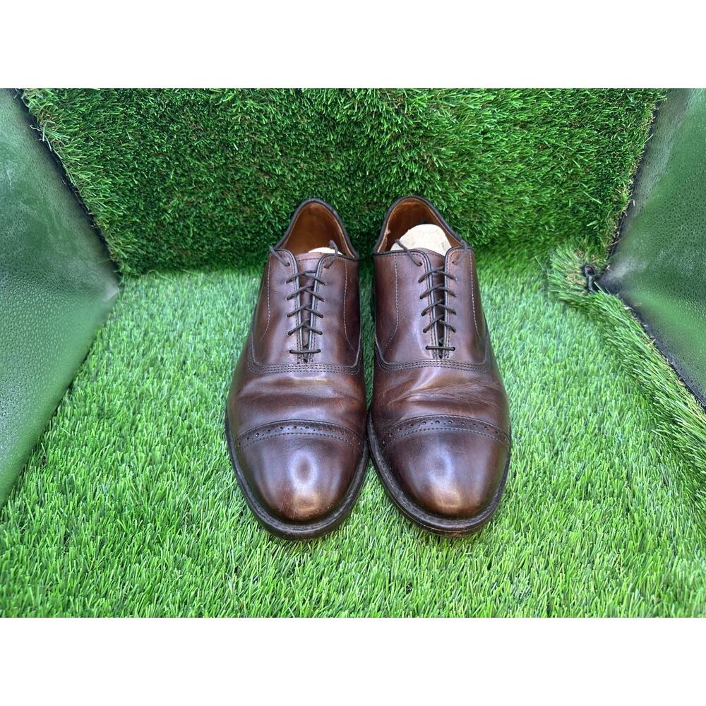 Allen Edmonds Fifth Avenue Oxford Dress Shoes Men's 9.5 Brown Leather Cap Toe - Picture 4 of 15